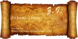 Zolnay Ilona névjegykártya